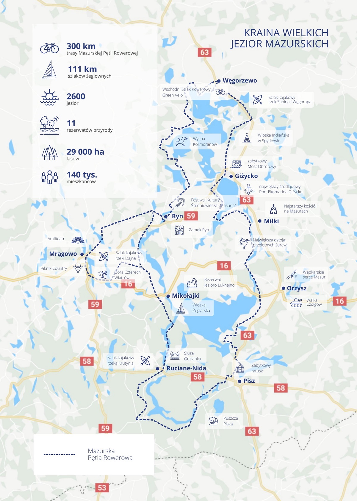Trwa budowa Mazurskiej Pętli Rowerowej. Realizowane są kolejne inwestycje